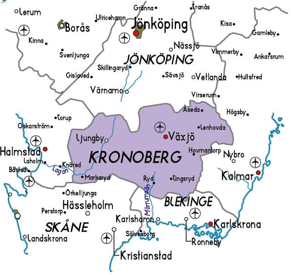 地图瑞典克鲁努贝里