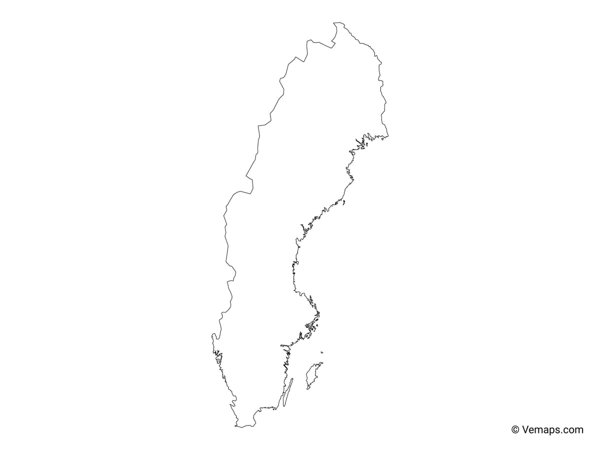 瑞典矢量地图