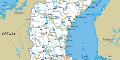 瑞典的地图与城市