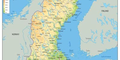 物理地图瑞典