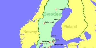 地图在瑞典机场
